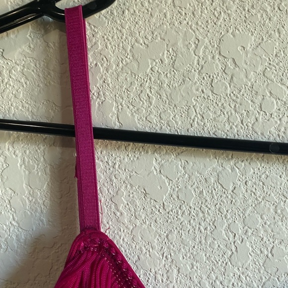 Cheryl Creations Fuchsia Pink Fringe Tiered Jeweled Zipper Flapper Mini Dress S - Picture 11 of 16